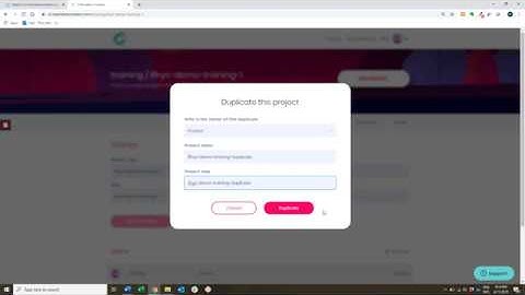How to duplicate a project in Chameleon Creator