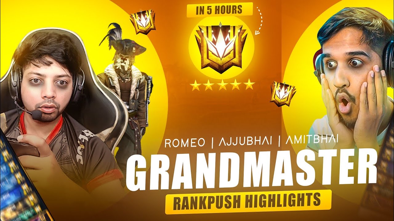 Season 35 Rank Pushing Highlights With Ajjubhai & Amitbhai😱- Free Fire Max