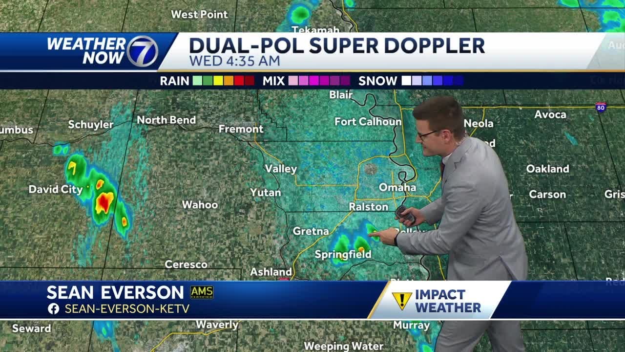 Spotty showers possible Wednesday morning - YouTube