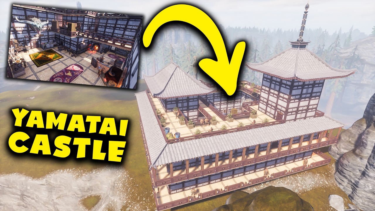 YAMATAI CASTLE - Great Interior Design! | Sheltered! | Conan Exiles ...