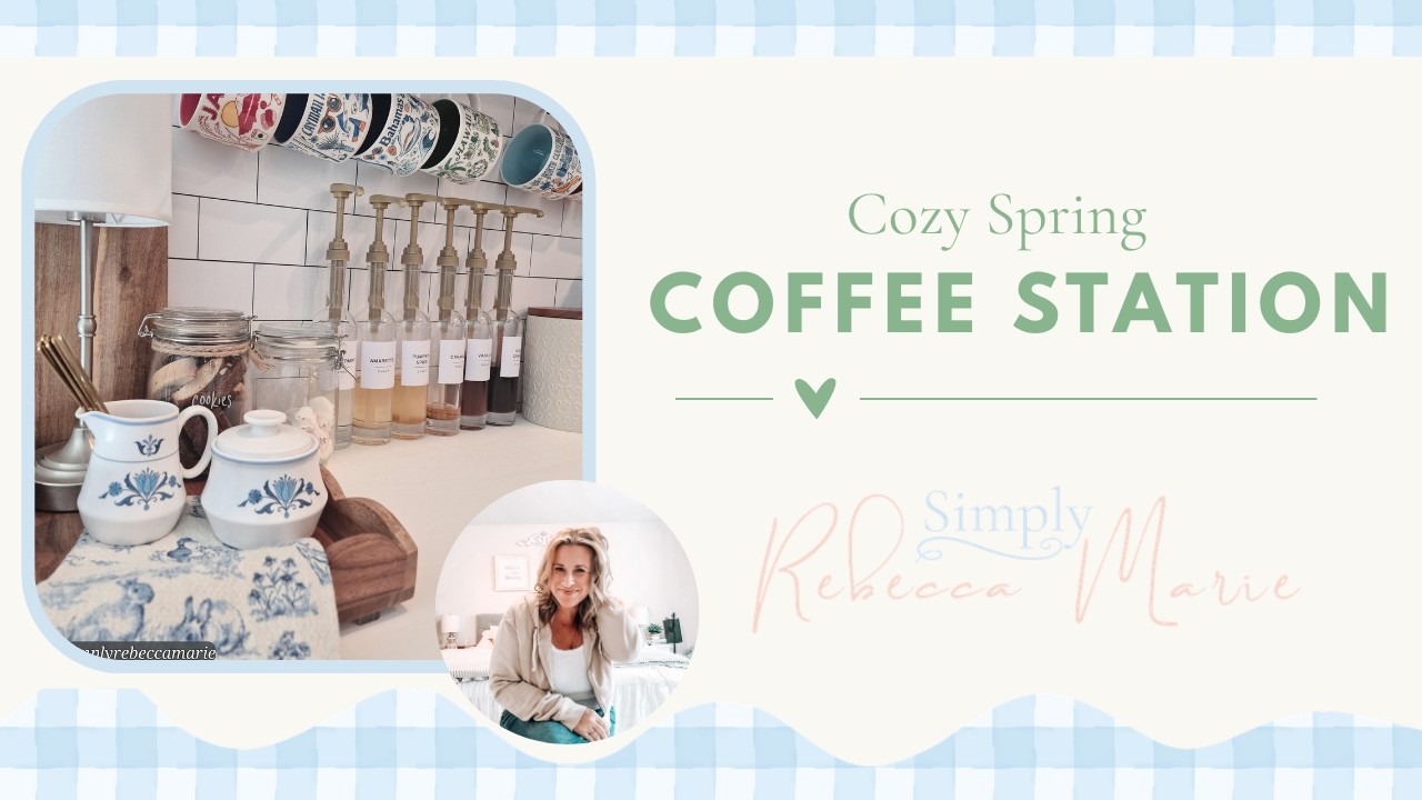 Cozy Spring Coffee Station Tour ☕🌸 | Simple Kitchen Decor Ideas
