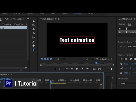 Simple Text Animation in Premiere Pro || Tutorial