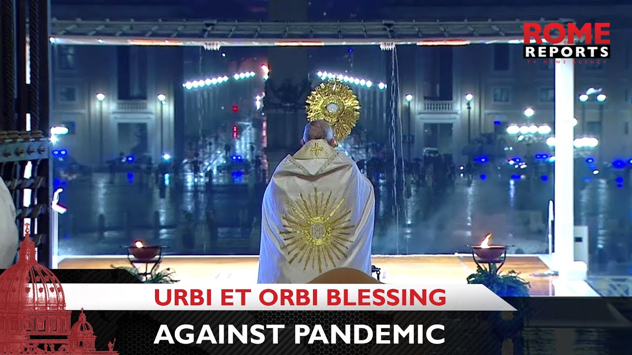 March 2020. Pope Francis gives special Urbi et Orbi blessing against pandemic