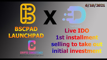 BSCPAD IDO token Demodyfi sold for initial investment