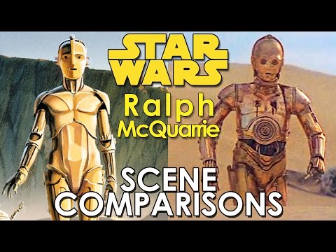 Star Wars Art: Ralph McQuarrie - scene and painting comparisons