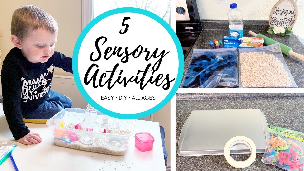 EASY DIY SENSORY ACTIVITIES • HOW TO KEEP KIDS BUSY AT HOME YouTube