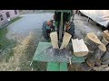 [POV] Fiat 211R in wood splitting - old firewood processing machine - macchina spaccalegna idraulica