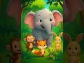 हाथी 🐘 | जंगल का सबसे बड़ा और प्यारा दोस्त 💚 | Kids Short #hathi #3dcartoons #shorts #elephant