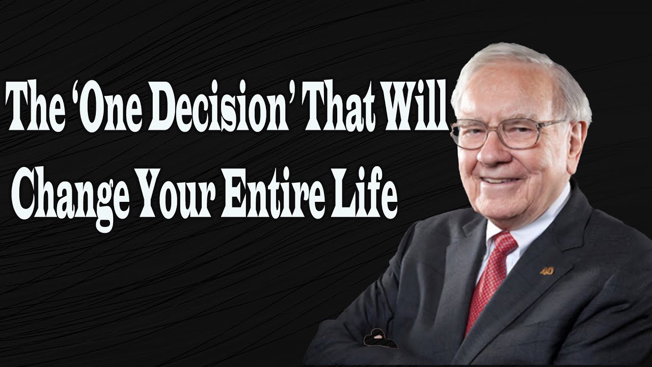 The ‘One Decision’ That Will Change Your Entire Life | Life Changing ...