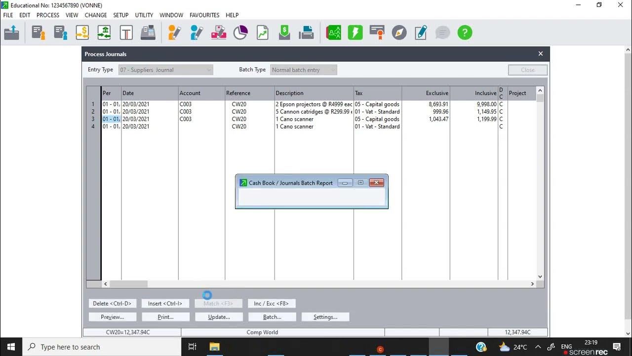 COMPUTERISED FINANCIAL SYSTEMS N4 SUPPLIER JNL AND SUPPLIER ALLOWANCES computerised-financial-systems-n4-supplier-jnl-and-supplier-allowances