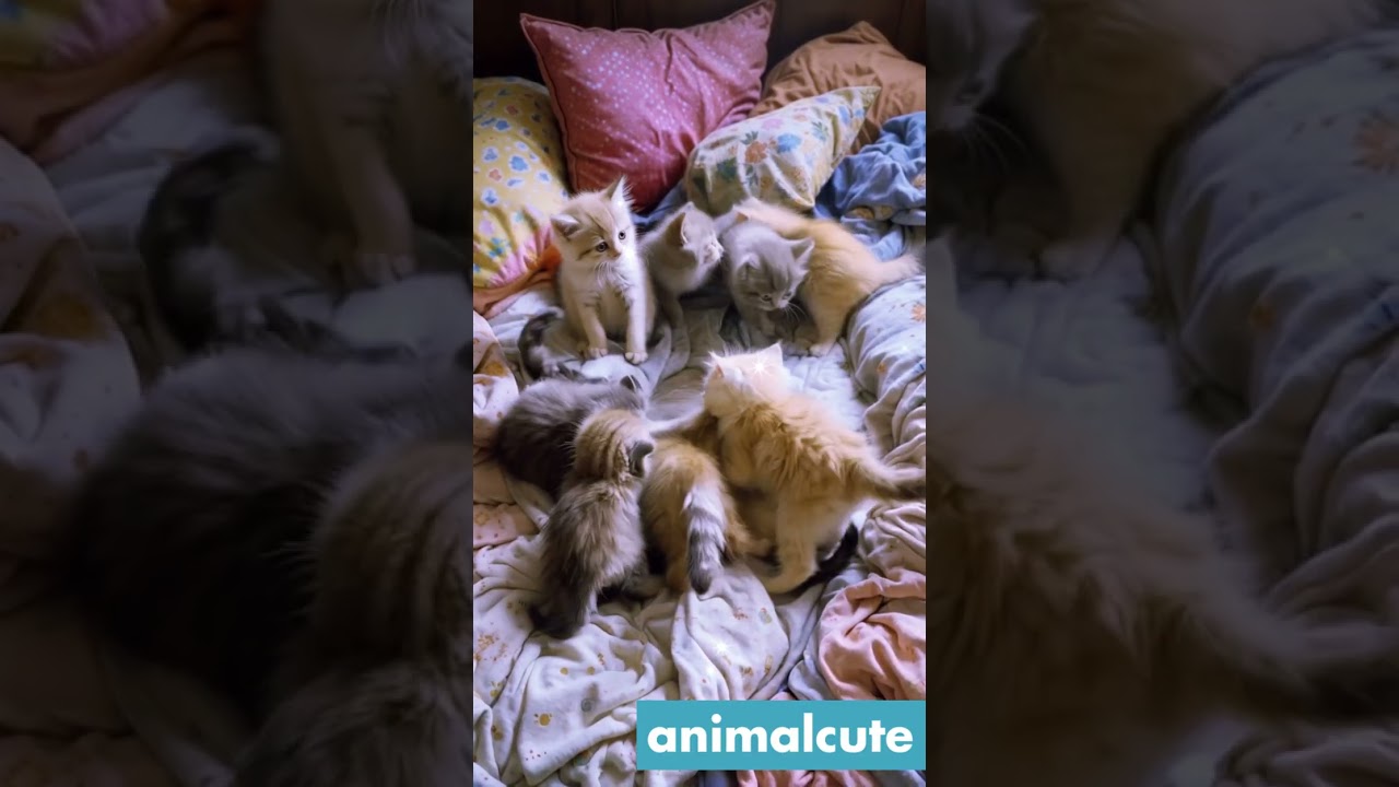 Bedtime Chaos with Playful Kittens Animalcute global 