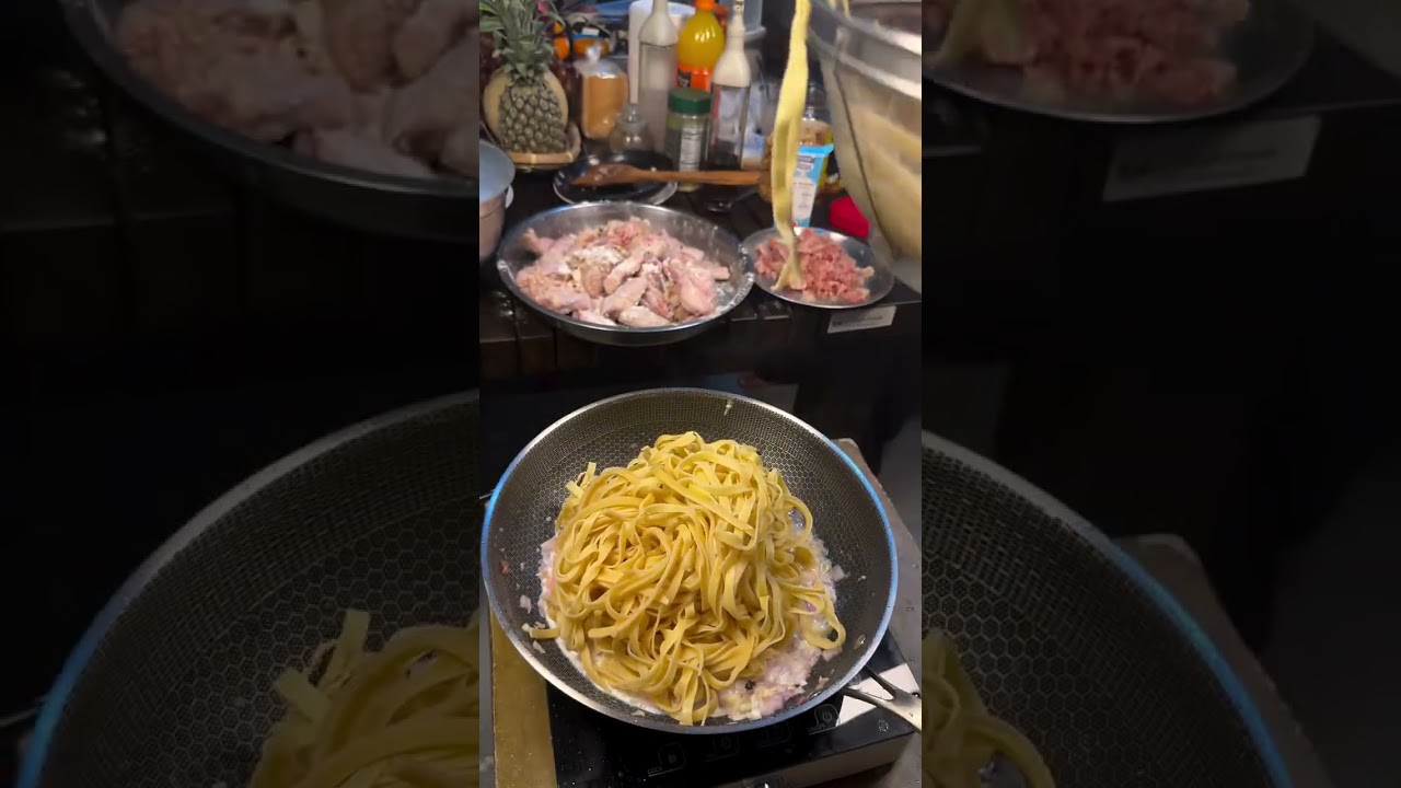 Happy new year!Tender loin, creamy bacon pasta, orange chicken & butter chicken. 💯👌❤️