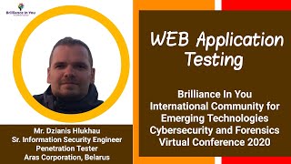 Web Application Testing | Cybersecurity and Forensics | Virtual Conference | 2020