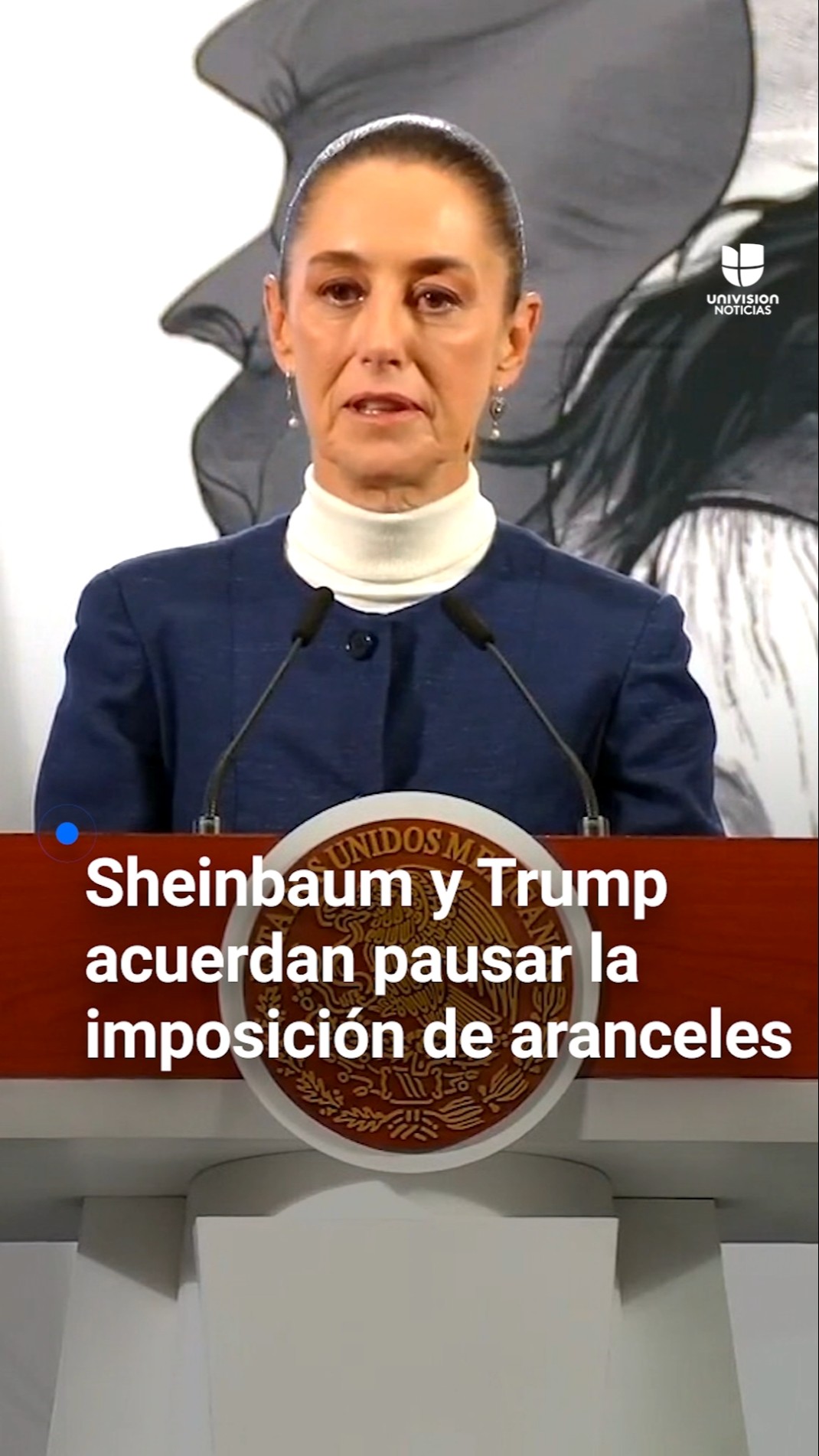 Claudia Sheinbaum y Donald Trump acuerdan pausar la imposición de aranceles por un mes