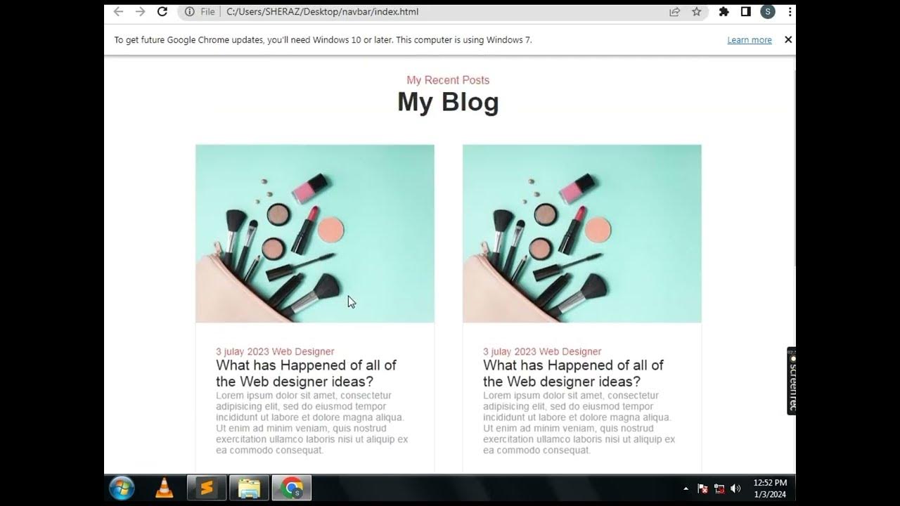 How To Create A Blog Section Using HTML And CSS | Create a Blog HTML ...