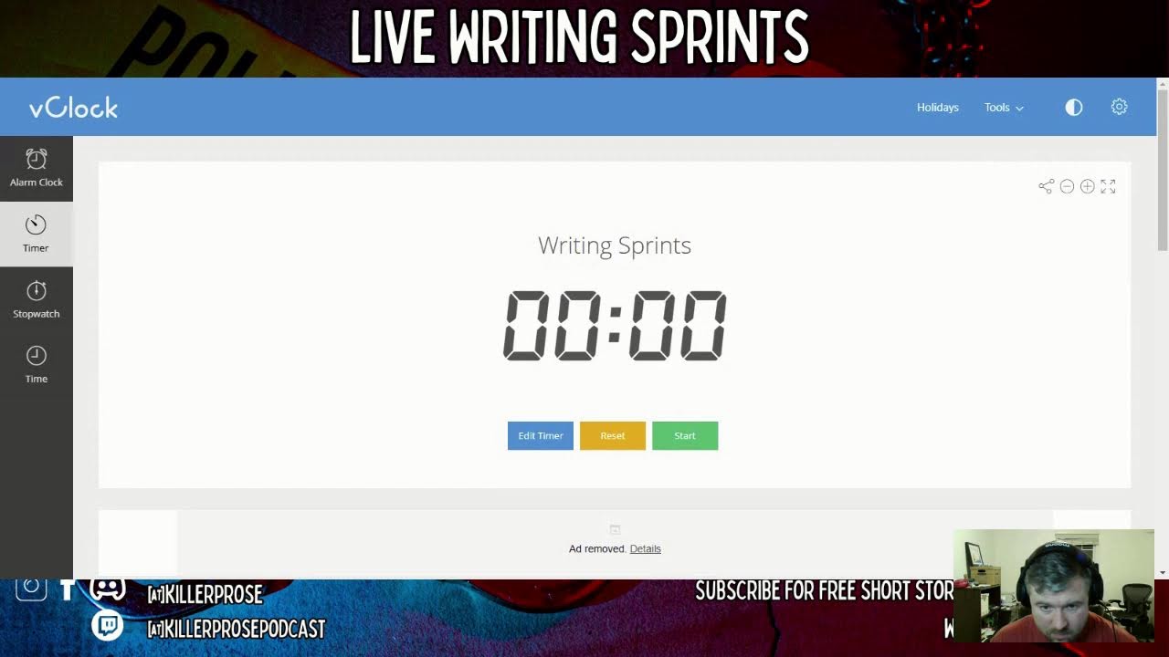 Live Writing Sprints