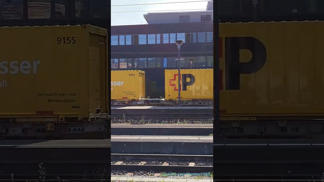 Ein SBB Postzug beim Bahnhof Wetttingen | Kanton Aargau | Schweiz 2023 | #shorts