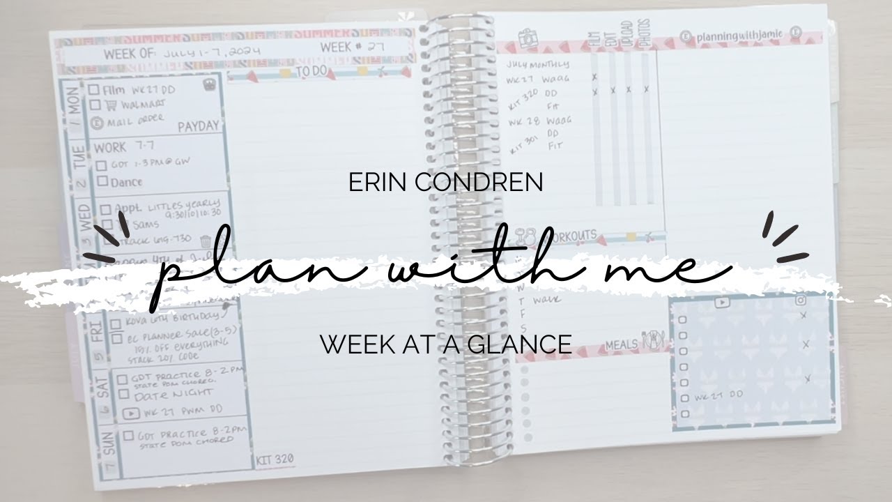 PLAN WITH ME | DAILY DUO | ERIN CONDREN | DAILY DUO PLAN WITH ME | WEEK ...