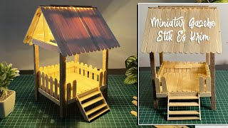 Unik Kerajinan Dari Stik Es Krim - Miniatur Pos Ronda Atau Gazebo Dengan Lampu