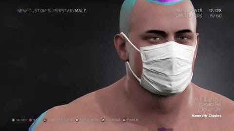 WWE 2K17 creating my character.
