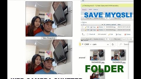 webcam to php mysqli 2022 working 100%