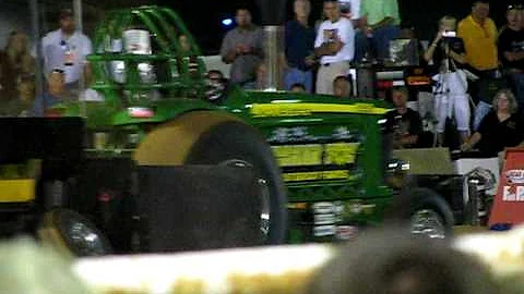 Tractor Pull. Pro Stocks Video #4.  Vanderburgh County 4-H Fair. July-24-2009.