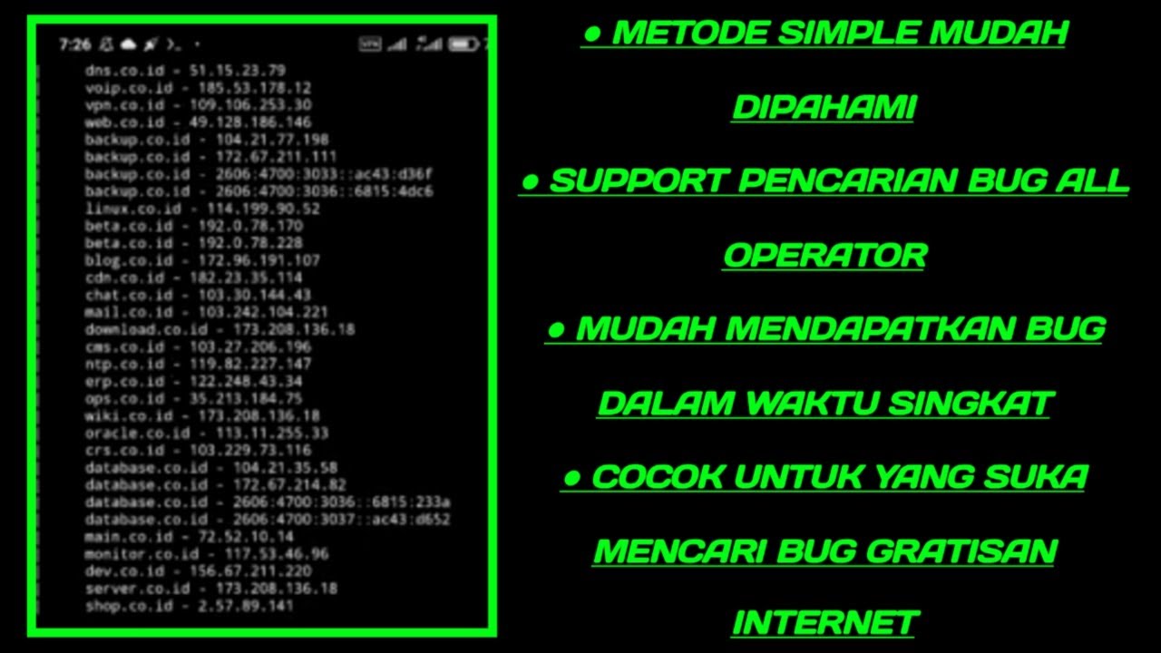 Cara mencari bug all operator via aplikasi - YouTube