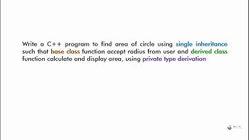 C++ Program - single inheritance in c++