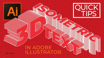 How to create 3d isometric text effects in Adobe Illustrator. Quick Tips