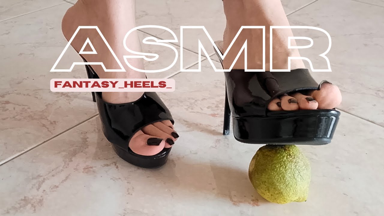 ASMR ❤️  Pleaser High Heels Mules | High Heels Crush A Lemon 🌟 FANTASY HEELS  🌟