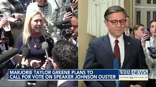 Rep. Marjorie Taylor Greene vows to force a vote next week on ousting House Speaker Mike Johnson