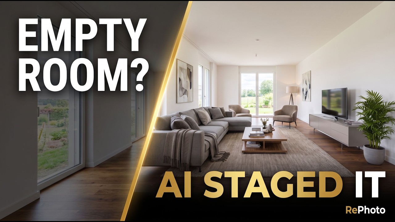 Video thumbnail for How to Virtually Stage an Empty Room With AI