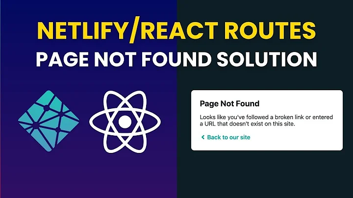 Netlify React 'Page Not Found' Solution 2021