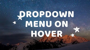 Dropdown menu on hover animation | Hover Dropdown Menu CSS
