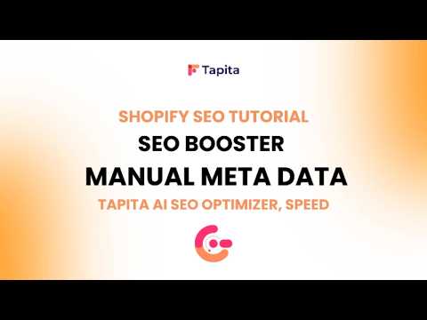 SEO Booster Manual Optimize Meta Data - SEO title & description | Tapita Shopify SEO Tutorial