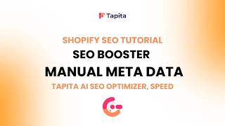 SEO Booster Manual Optimize Meta Data - SEO title & description | Tapita Shopify SEO Tutorial
