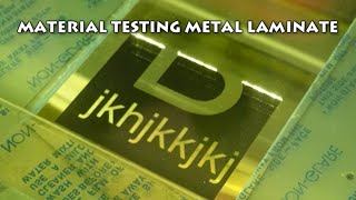 CNCKing.com: Material Testing Metal Laminate