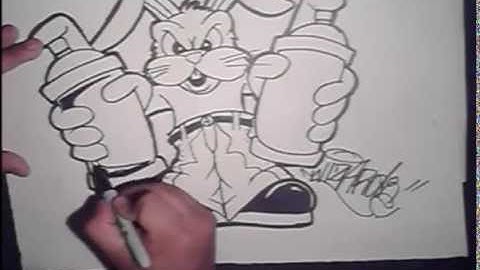 STEP BY STEP how to draw graffiti character  HQ)