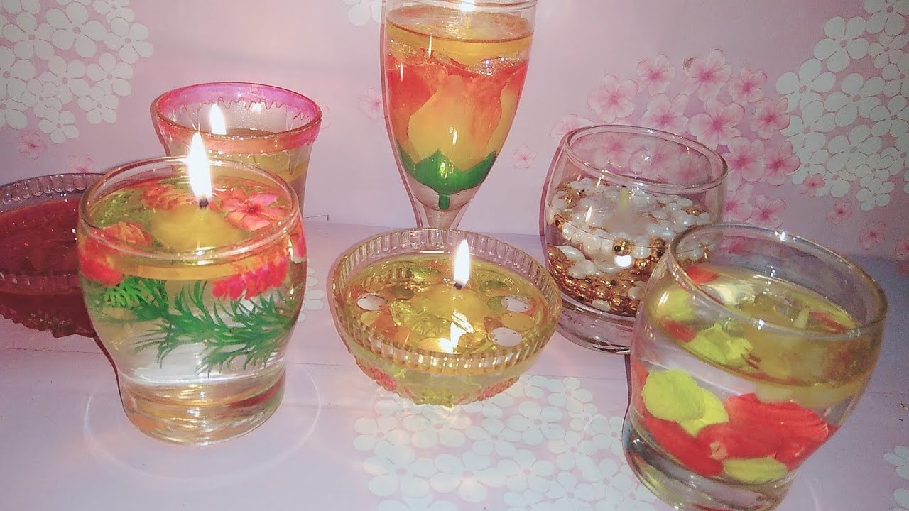 How to make water candle // Making candle at home // Floating candle