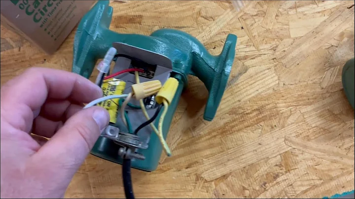 Wiring up a circulator pump.  It's ready for a rapid change out