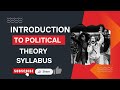 Introduction to Political Theory Syllabus Sem 1 DU 