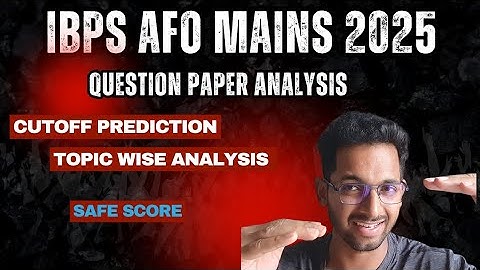 IBPS AFO MAINS (vragenlijstanalyse) #afocutoff #afo2025