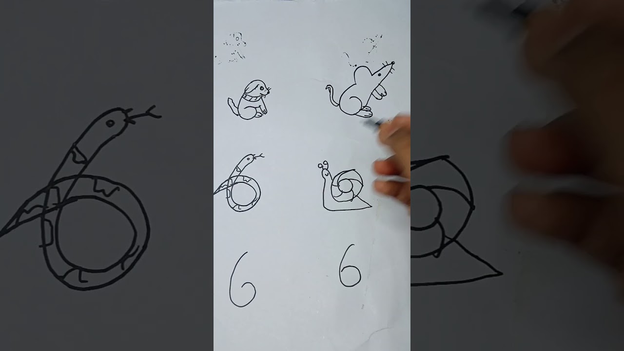 6 Letter Draw Animals  😱| 