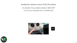 How To Turn Traction Control/ASR On or Off in a FIAT 500