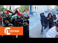 La manifestation pour rafah dgnre  gaz lacrymogne et tensions 27 mai 2024 paris france 4k