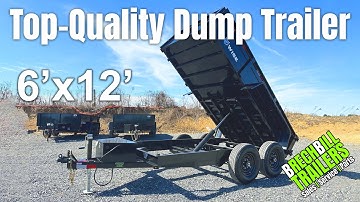 BWISE 6x12 Dump Trailer - 12K GVWR - Model DT612LP-LE-12