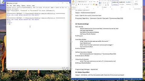 Pseudocode to Program Example #1