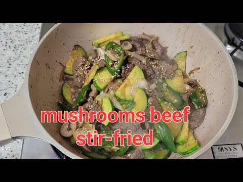 Beef Mushrooms stir-fried