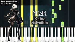 [Late-Intermediate] Kaine ~ Salvation  - NieR: Gestalt | Piano Tutorial with Finger Numbers