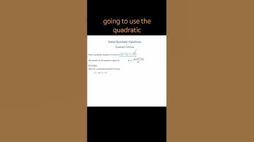Solve Quadratic Equation by Quadratic Formula - Example 1